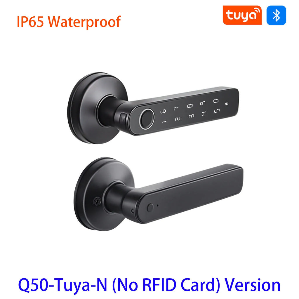 Ttlock/Tuya APP Smart Fingerprint Lock Password Code Door Lock Bluetooth Biometric Fingerprint Lock Electronic Handle Lock