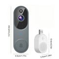 1080P Smart Video Doorbell Camera Wireless Wi-Fi Video Safedoorbell AI Motion Detection Night Vision Two-Way Audio Camera Chime