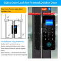 Tuya Smart Fingerprint Lock Bluetooth Smart Sliding Glass Door Biometric Electronic Digit Door Card Hook Lock App Remote Unlock