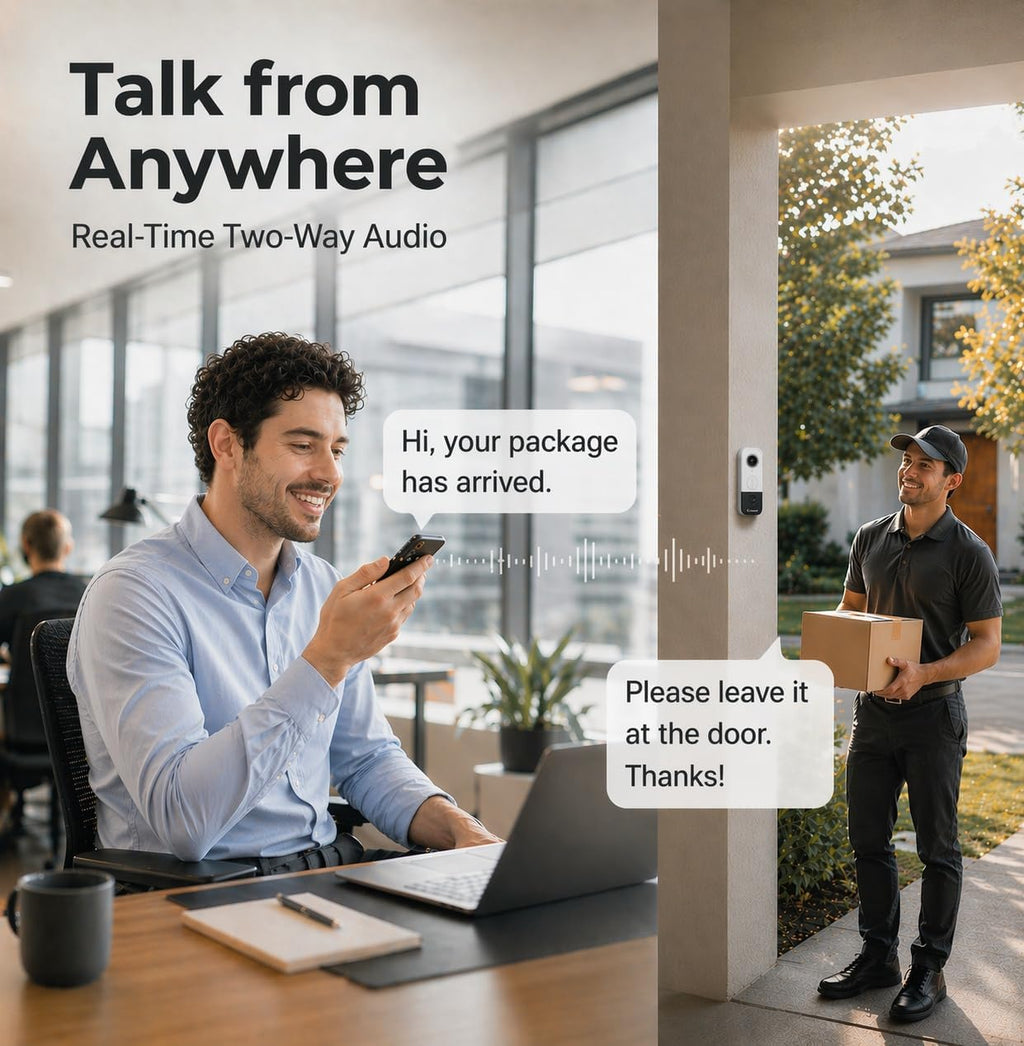 Doorbell Camera, Wireless Video Doorbell with Chime, Doorbell Gen 3 | Parcel Detection, Instant Motion Alerts, 2K HD, 180° View, Night Vision, Works with Alexa & Google Home, Wire-Free for Renter