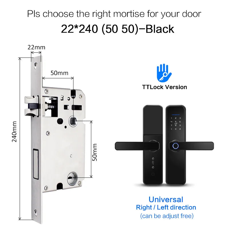 Ttlock App Wifi Smart Fingerprint Door Lock Smart Bluetooth Digital APP Keypad Code Keyless Electronic Door Lock