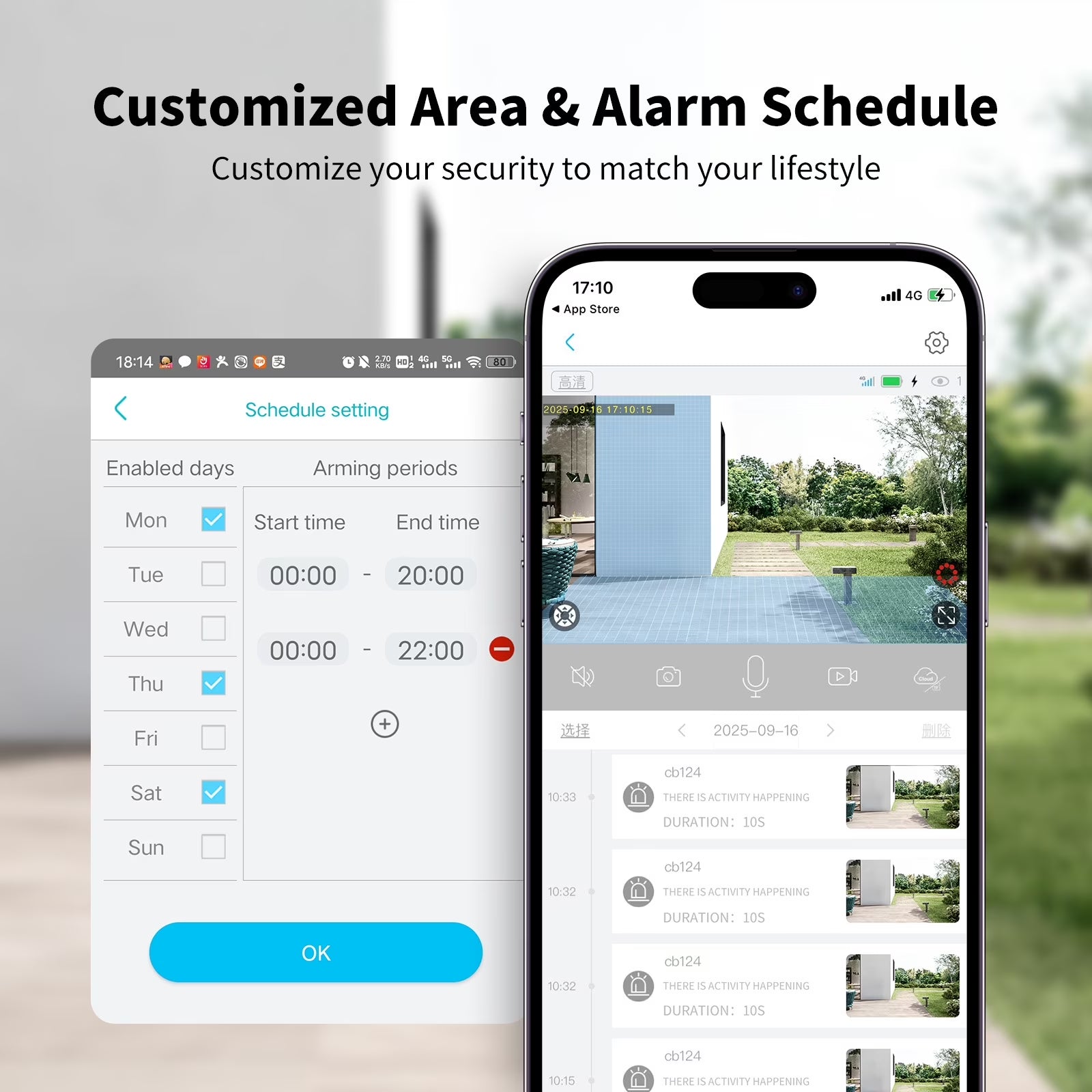 4G LTE Cellular Solar Security Camera Outdoor, 2K PTZ Wireless Security Camera with SIM Card, No Wifi Needed, AI Human Detection, Color Night Vision, 360° View