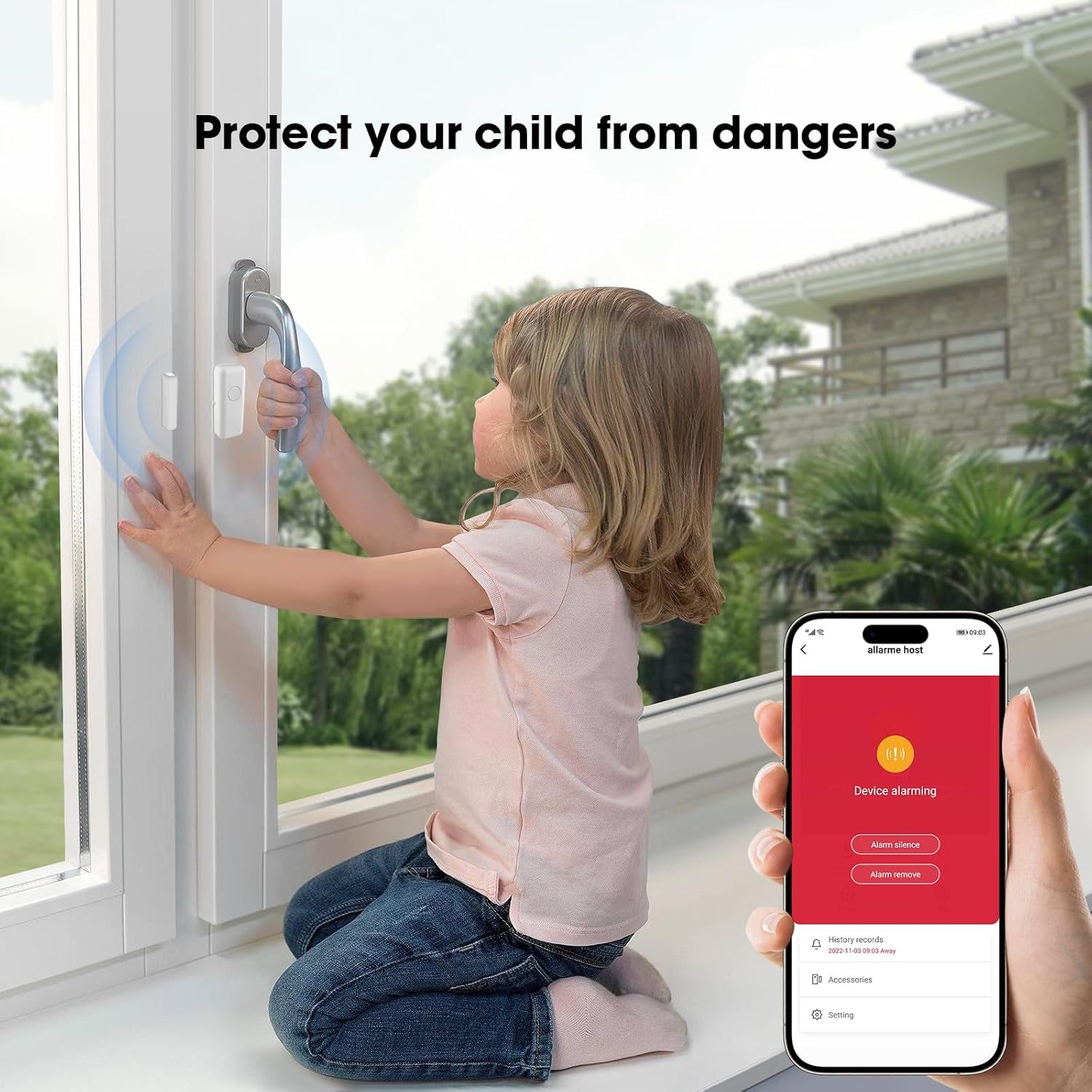 Home Security Systems for House, Wireless Home Security Alarm System, Door/Window Sensor Motion Sensors with App Alert, Wifi+Gsm 4G Home Alarm System No Subscription（103-F）