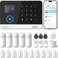 Home Security Systems for House, Wireless Home Security Alarm System, Door/Window Sensor Motion Sensors with App Alert, Wifi+Gsm 4G Home Alarm System No Subscription（103-F）