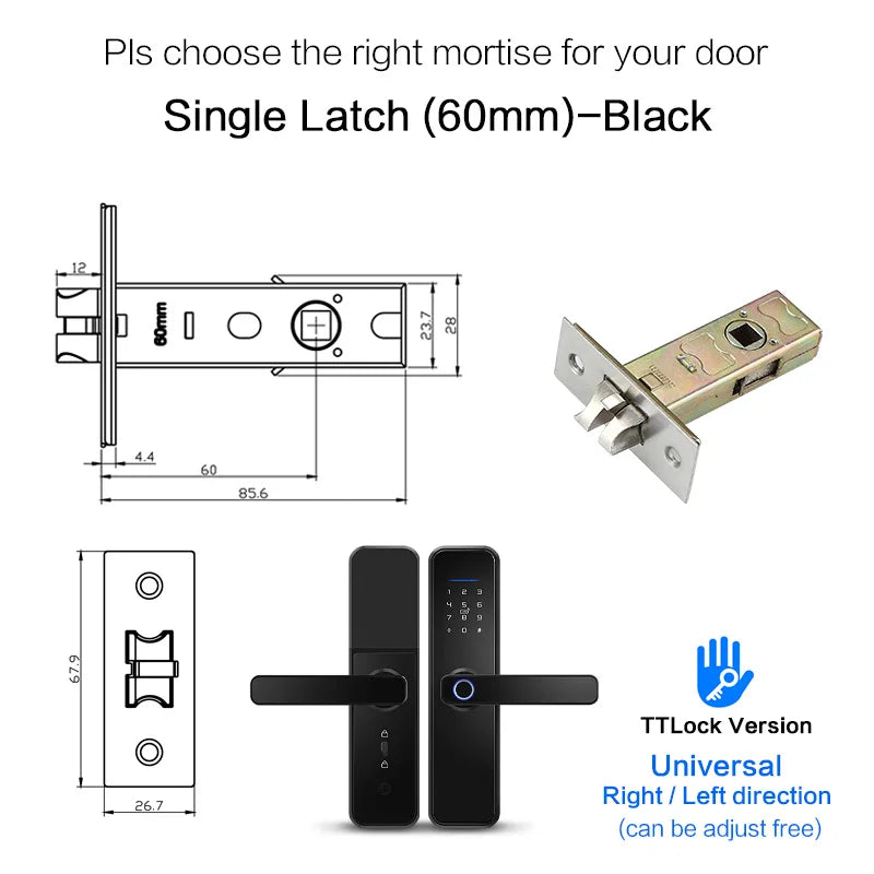 Ttlock App Wifi Smart Fingerprint Door Lock Smart Bluetooth Digital APP Keypad Code Keyless Electronic Door Lock