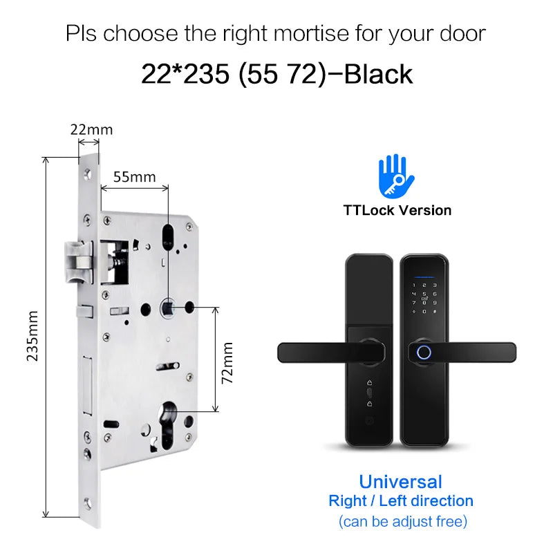 Ttlock App Wifi Smart Fingerprint Door Lock Smart Bluetooth Digital APP Keypad Code Keyless Electronic Door Lock
