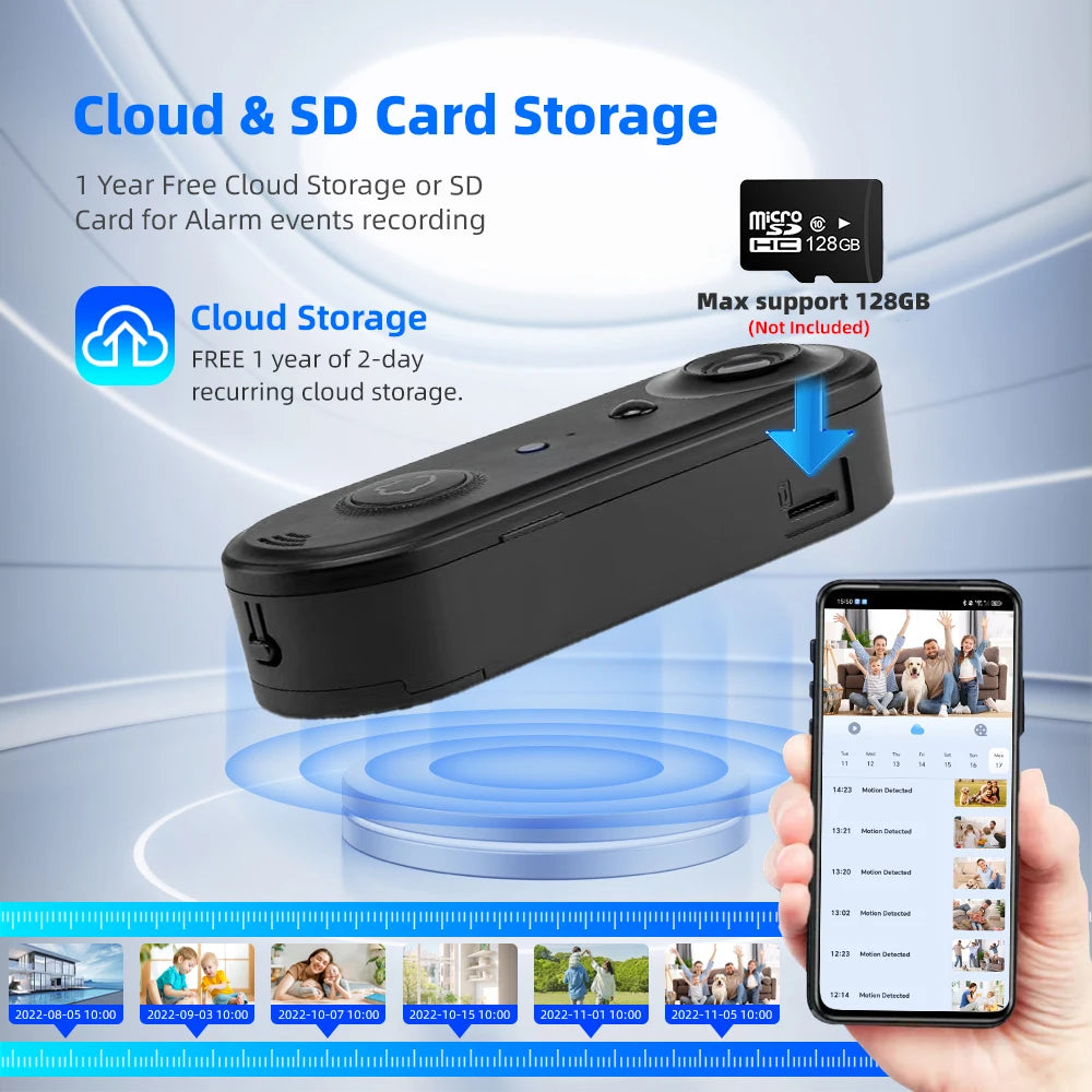 FREE Cloud Storage 1080P 2.4Ghz Wifi Wireless 5000Mah Battery Smart Video Doorbell IP65 Outdoor Door Security with USB Chime
