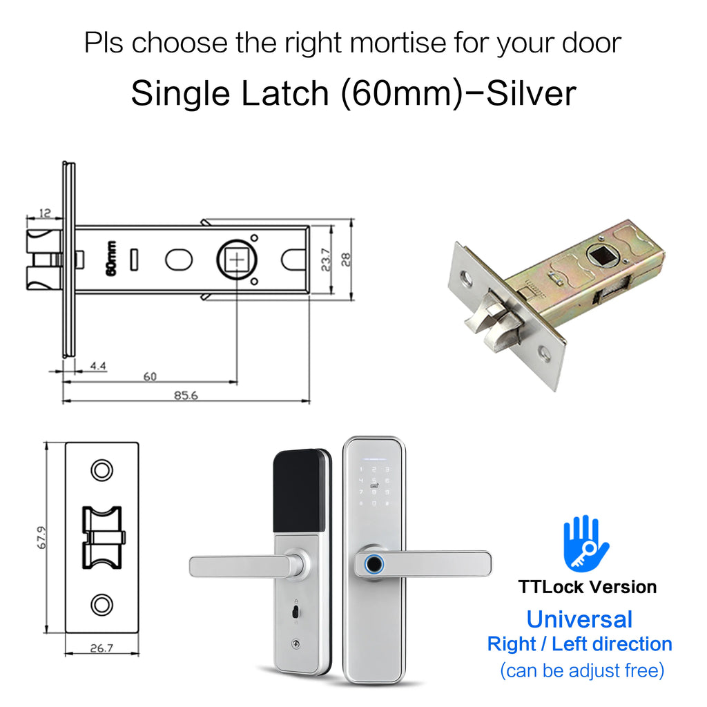 Ttlock App Wifi Smart Fingerprint Door Lock Smart Bluetooth Digital APP Keypad Code Keyless Electronic Door Lock