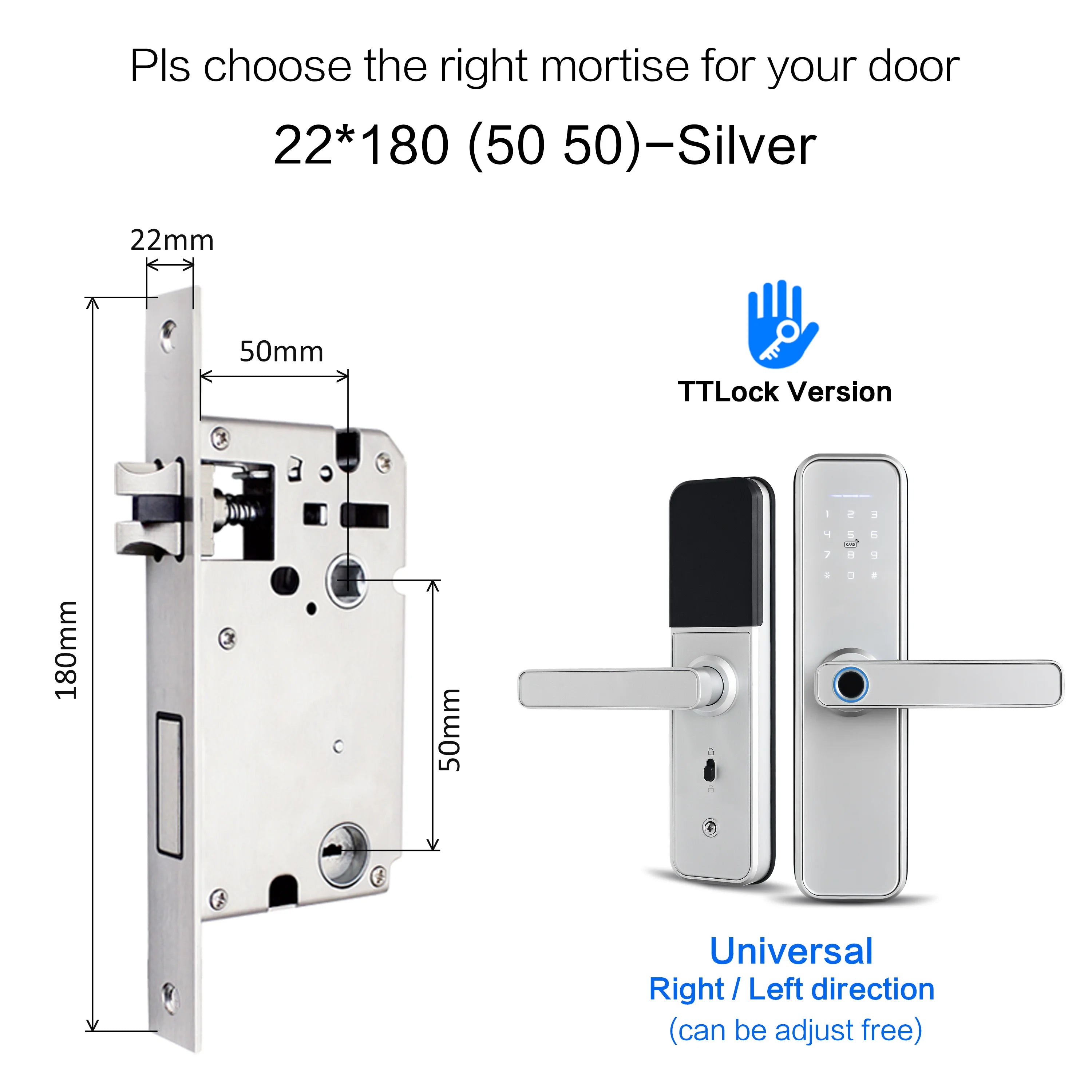 Ttlock App Wifi Smart Fingerprint Door Lock Smart Bluetooth Digital APP Keypad Code Keyless Electronic Door Lock