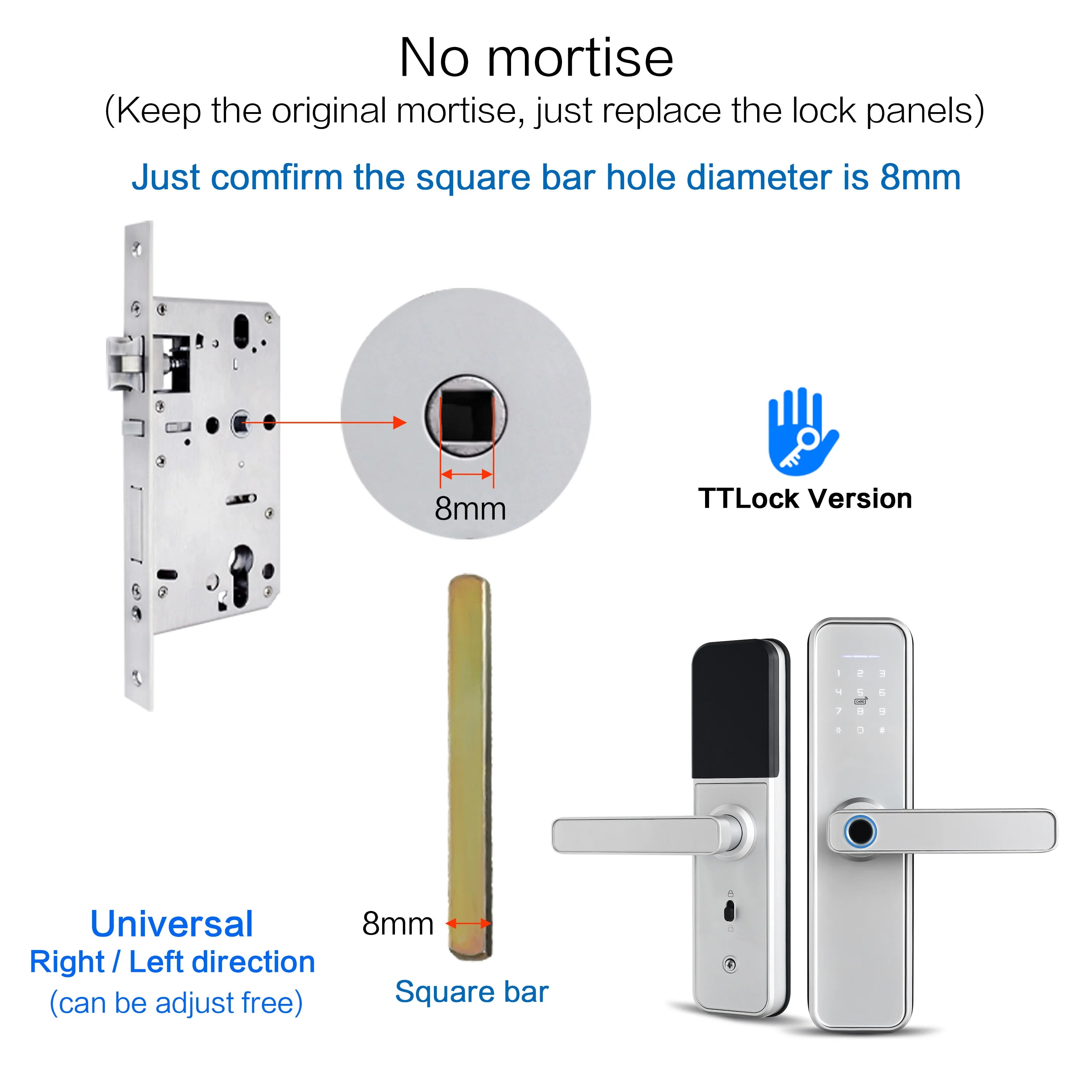 Ttlock App Wifi Smart Fingerprint Door Lock Smart Bluetooth Digital APP Keypad Code Keyless Electronic Door Lock