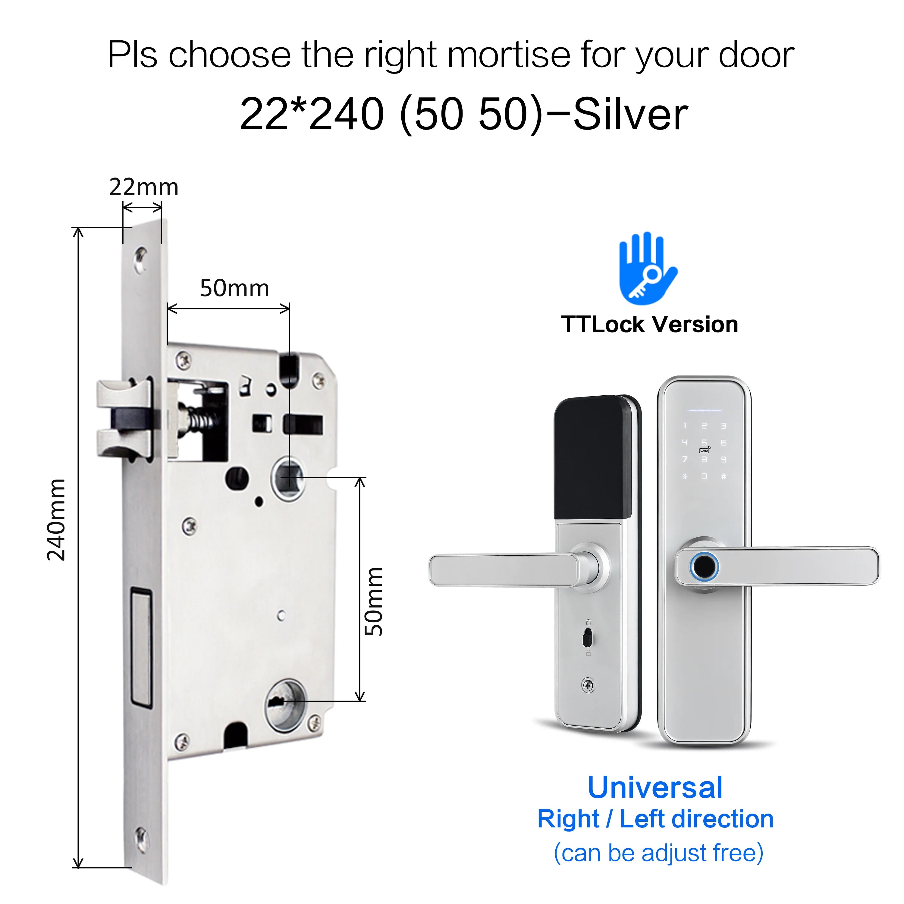 Ttlock App Wifi Smart Fingerprint Door Lock Smart Bluetooth Digital APP Keypad Code Keyless Electronic Door Lock