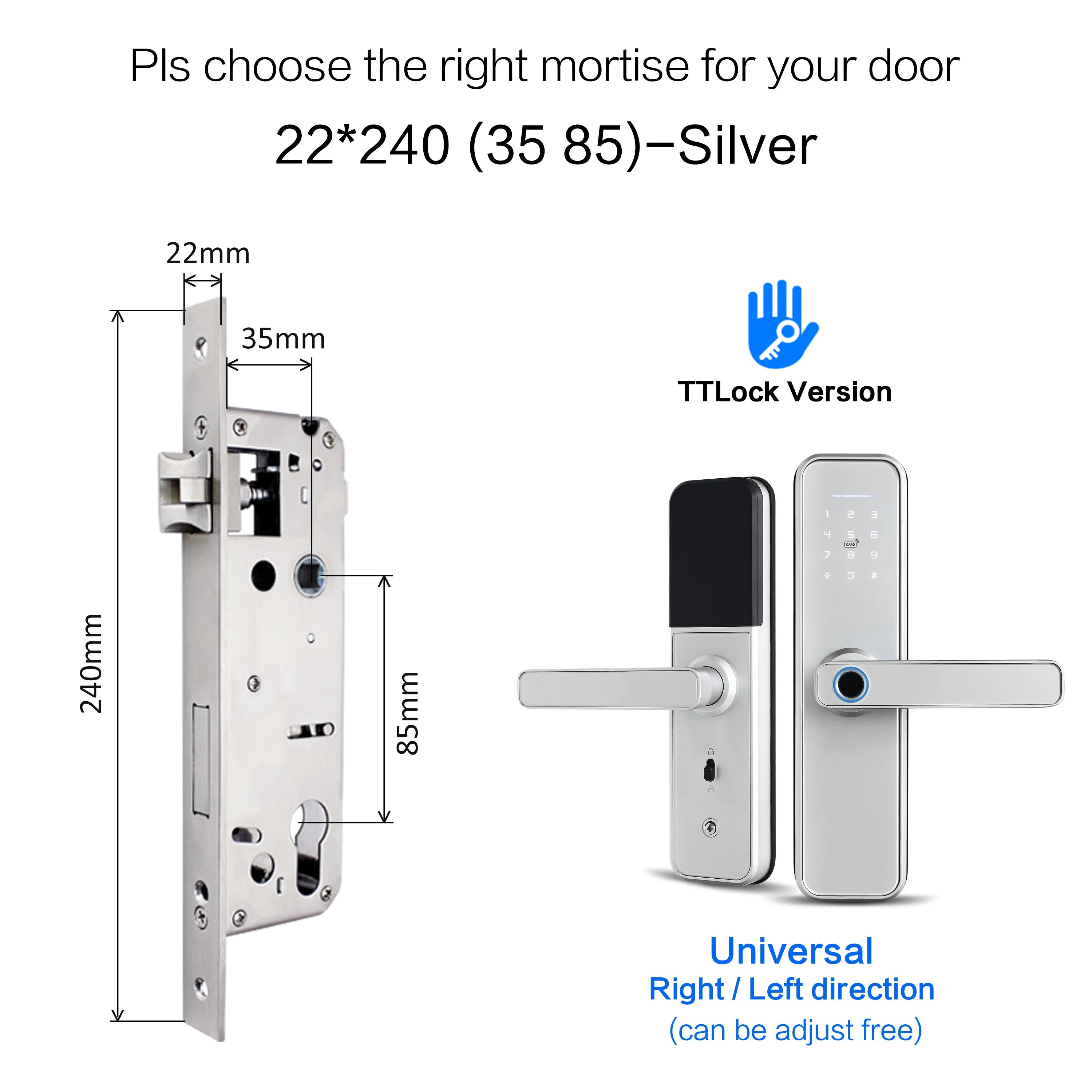 Ttlock App Wifi Smart Fingerprint Door Lock Smart Bluetooth Digital APP Keypad Code Keyless Electronic Door Lock