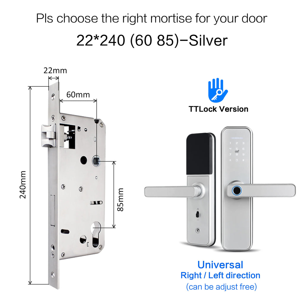 Ttlock App Wifi Smart Fingerprint Door Lock Smart Bluetooth Digital APP Keypad Code Keyless Electronic Door Lock