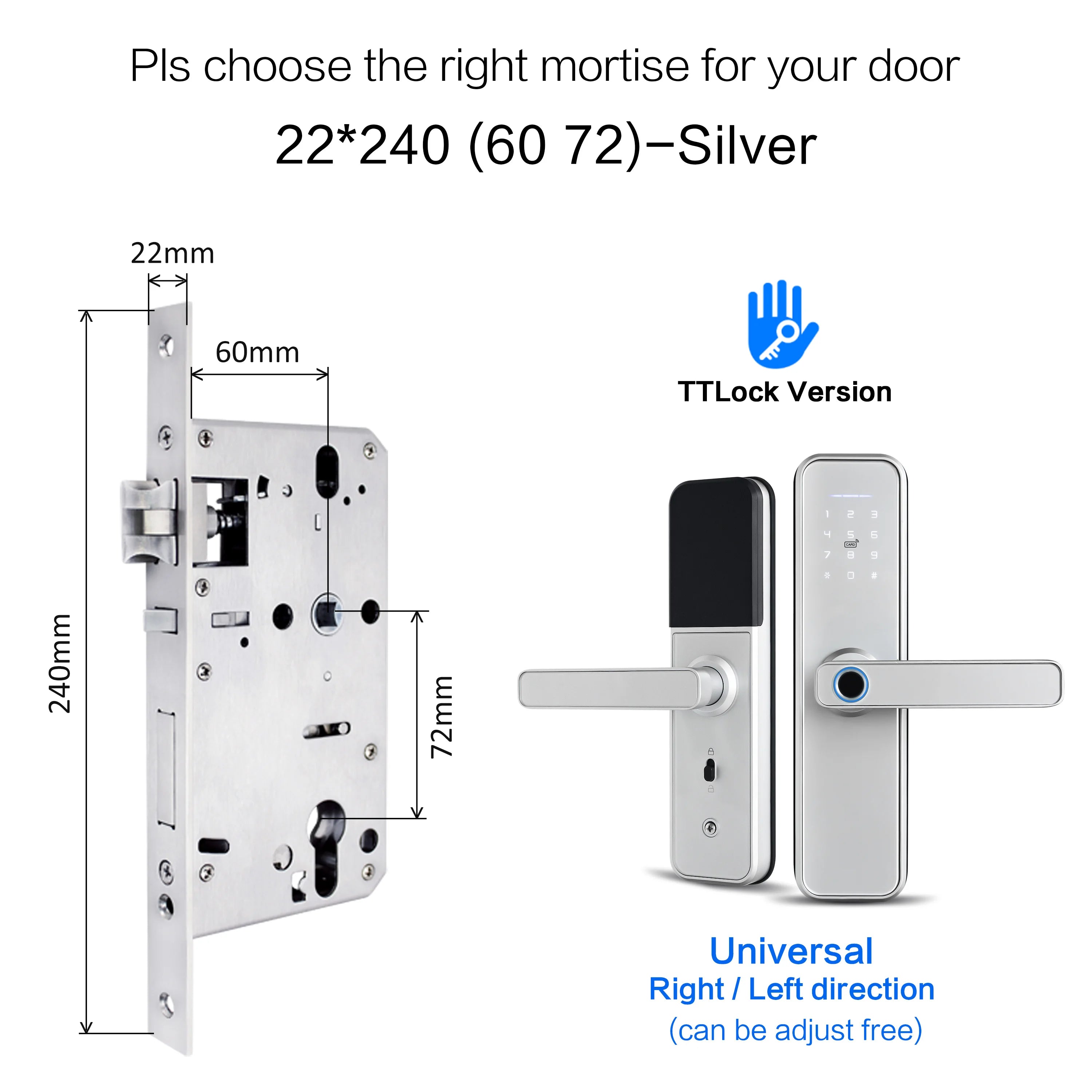Ttlock App Wifi Smart Fingerprint Door Lock Smart Bluetooth Digital APP Keypad Code Keyless Electronic Door Lock