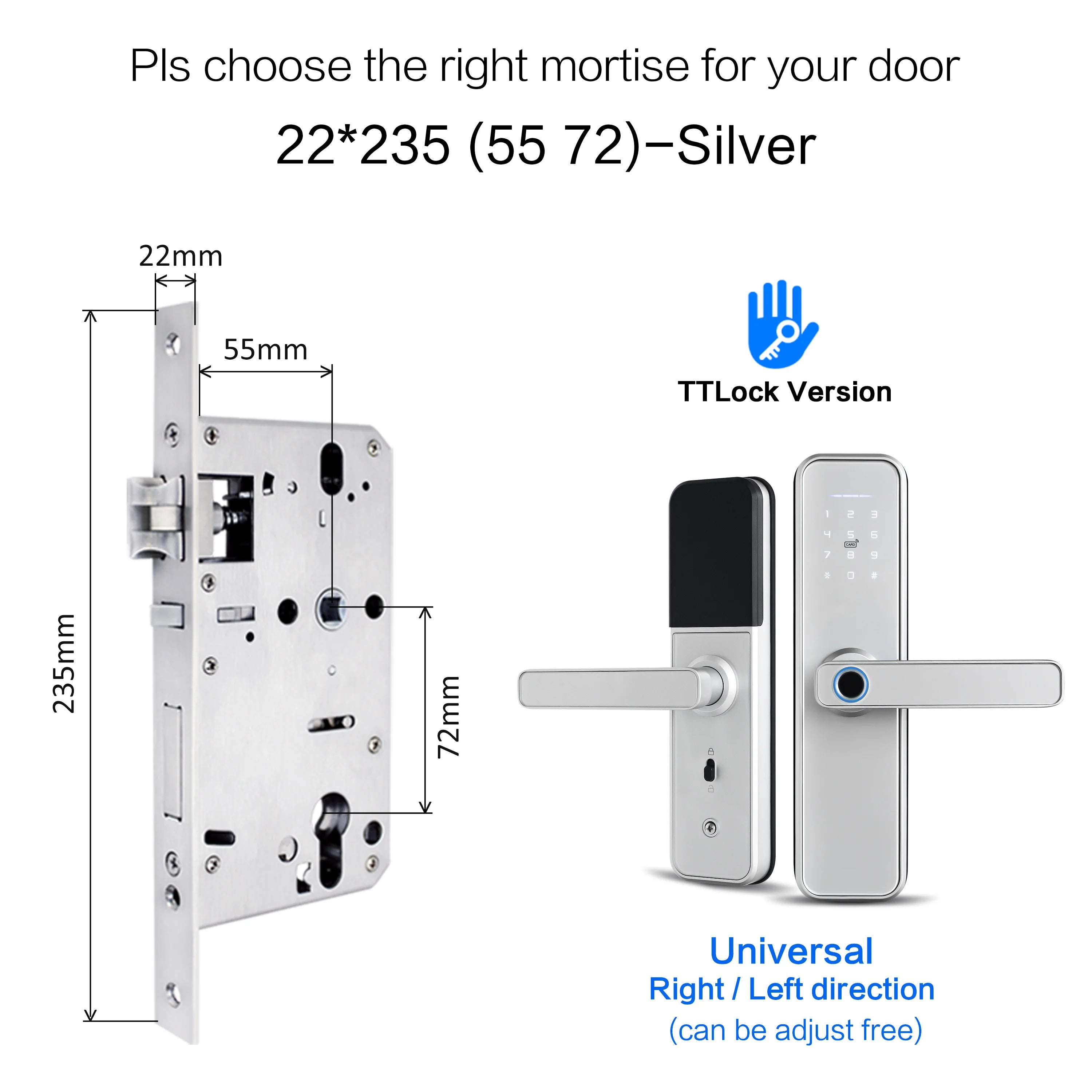 Ttlock App Wifi Smart Fingerprint Door Lock Smart Bluetooth Digital APP Keypad Code Keyless Electronic Door Lock