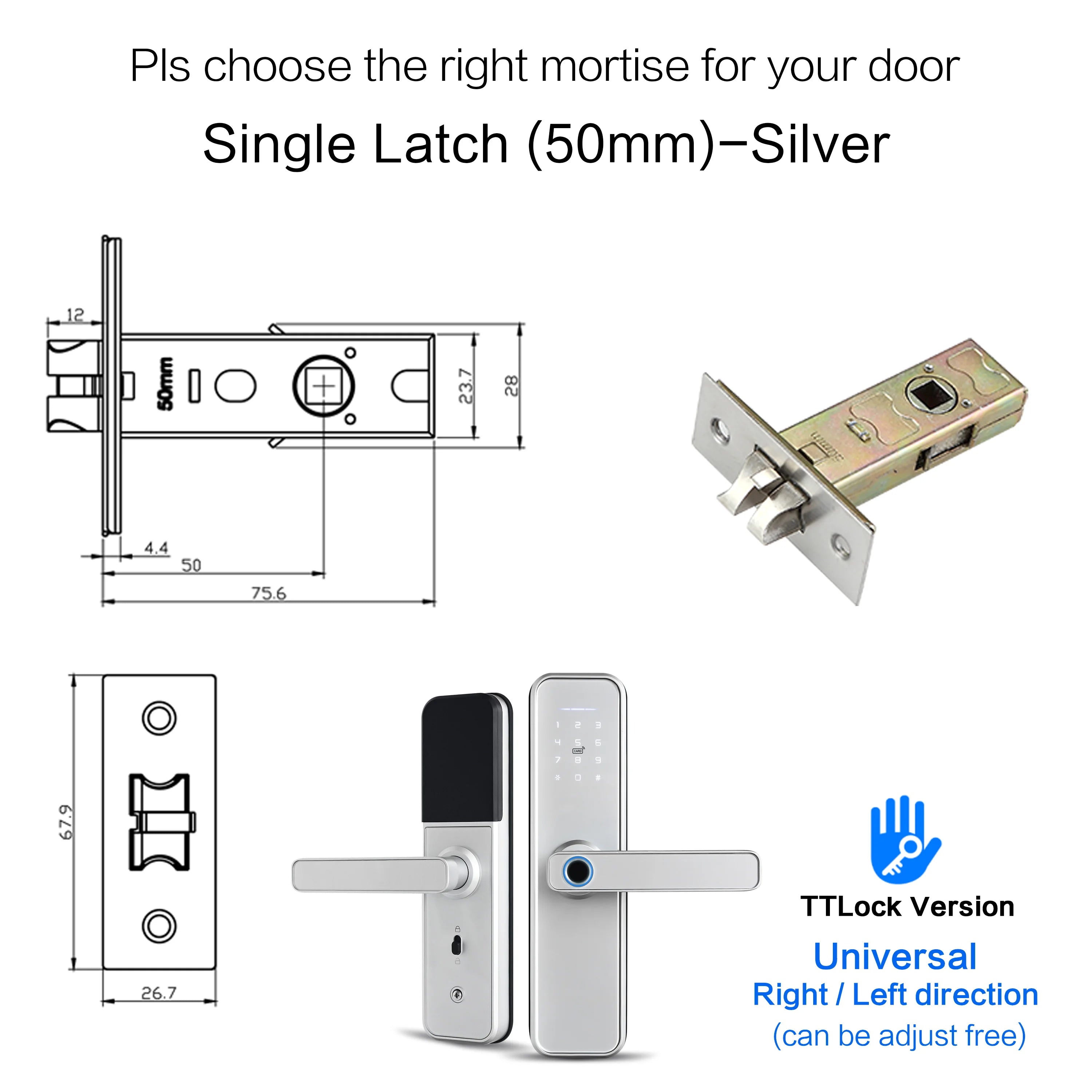 Ttlock App Wifi Smart Fingerprint Door Lock Smart Bluetooth Digital APP Keypad Code Keyless Electronic Door Lock