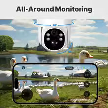 4MP Solar Smart Security Camera – WiFi, Human Tracking, Full Color Night Vision, IP65, Tuya App