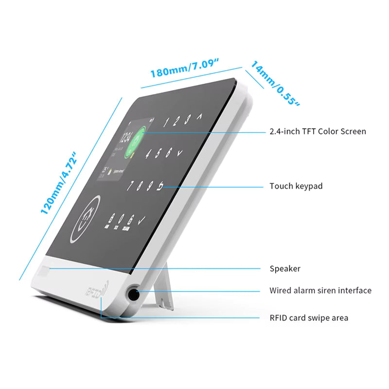 Smart Touch Alarm System – WiFi + GSM, RFID Access, Tuya App, Alexa Compatible
