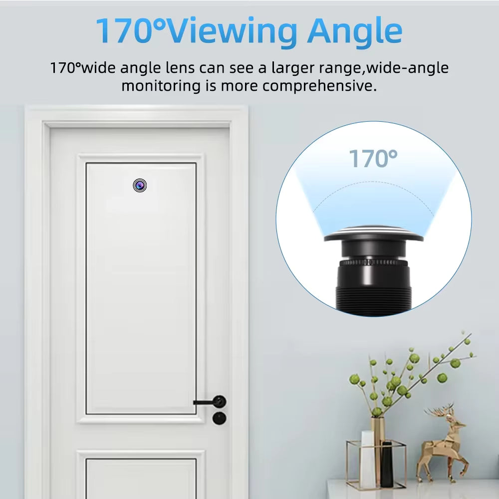 Smart Peephole Camera 3MP – 170° Wide Angle, Motion Detection, Tuya App