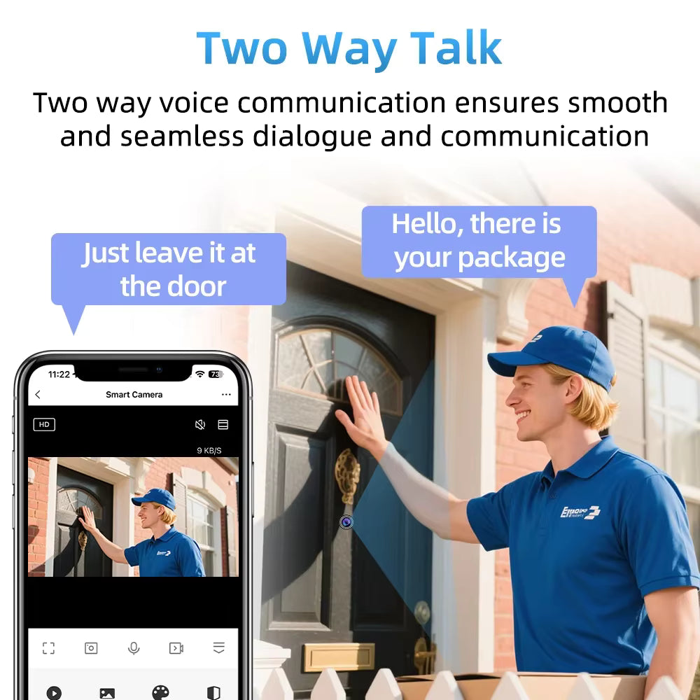 Smart Peephole Camera 3MP – 170° Wide Angle, Motion Detection, Tuya App