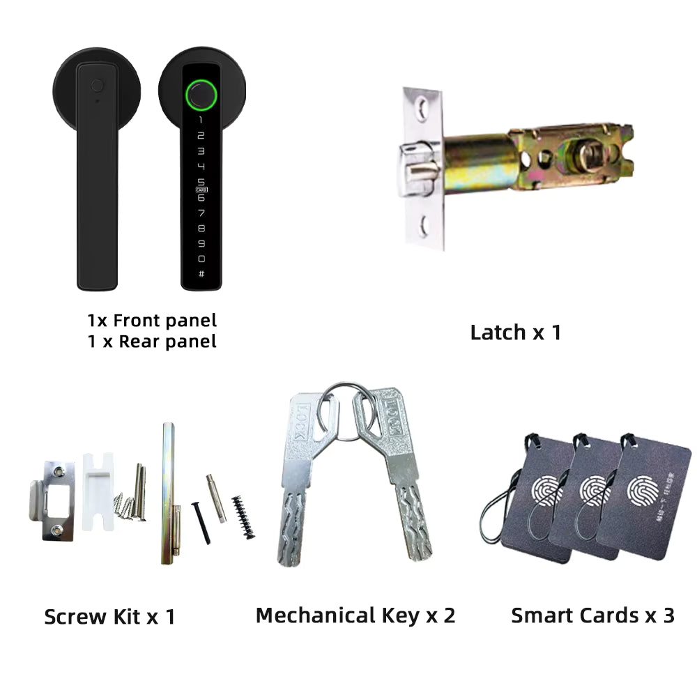 Smart Fingerprint Door Lock – Tuya App, Keyless Entry, BLE, IC Card, Passcode Access