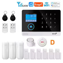 Smart Home Alarm System – WiFi + GSM, Motion Sensors, Tuya App, Alexa Compatible