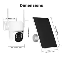 4MP Solar Smart Security Camera – WiFi, Human Tracking, Full Color Night Vision, IP65, Tuya App
