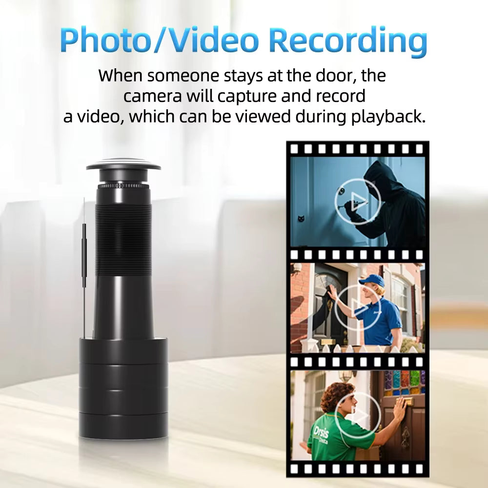 Smart Peephole Camera 3MP – 170° Wide Angle, Motion Detection, Tuya App