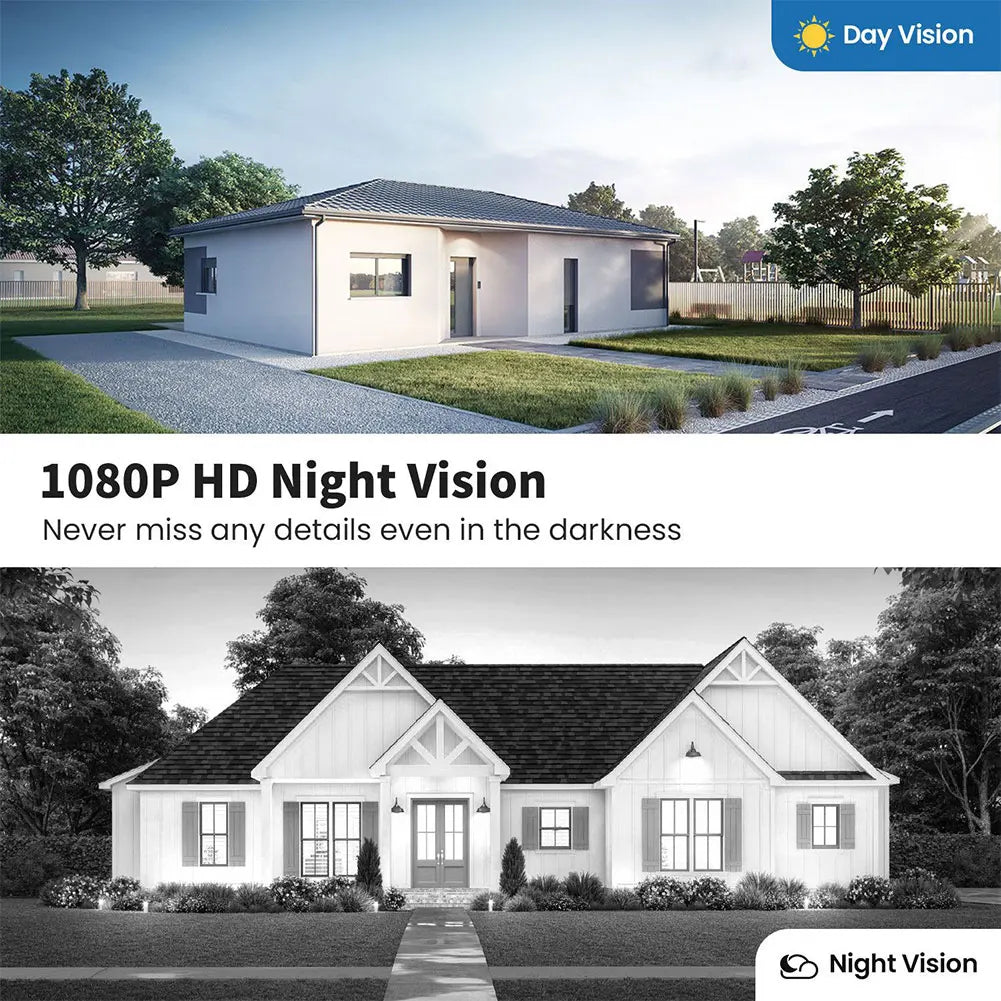 1080P Smart Video Doorbell Camera Wireless Wi-Fi Video Safedoorbell AI Motion Detection Night Vision Two-Way Audio Camera Chime