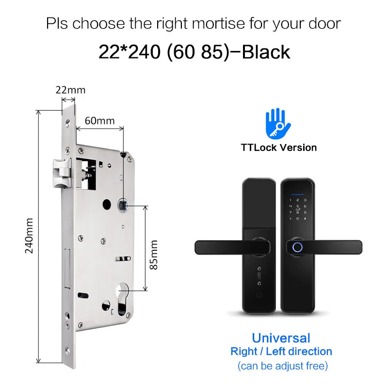Ttlock App Wifi Smart Fingerprint Door Lock Smart Bluetooth Digital APP Keypad Code Keyless Electronic Door Lock