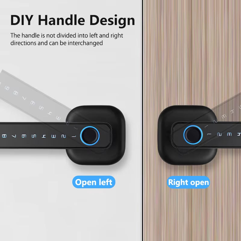 2025 New M6 Tuya Bluetooth Smart Lock, Door Lock, Fingerprint Lock, Password Lock, Multiple Unlocking Methods