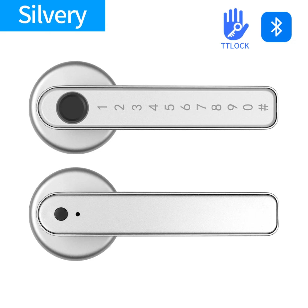 Ttlock/Tuya APP Smart Fingerprint Lock Password Code Door Lock Bluetooth Biometric Fingerprint Lock Electronic Handle Lock