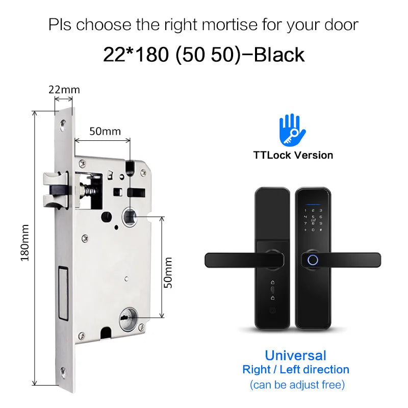 Ttlock App Wifi Smart Fingerprint Door Lock Smart Bluetooth Digital APP Keypad Code Keyless Electronic Door Lock