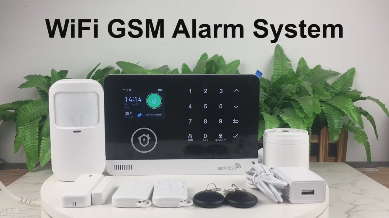 Smart Touch Alarm System – WiFi + GSM, RFID Access, Tuya App, Alexa Compatible