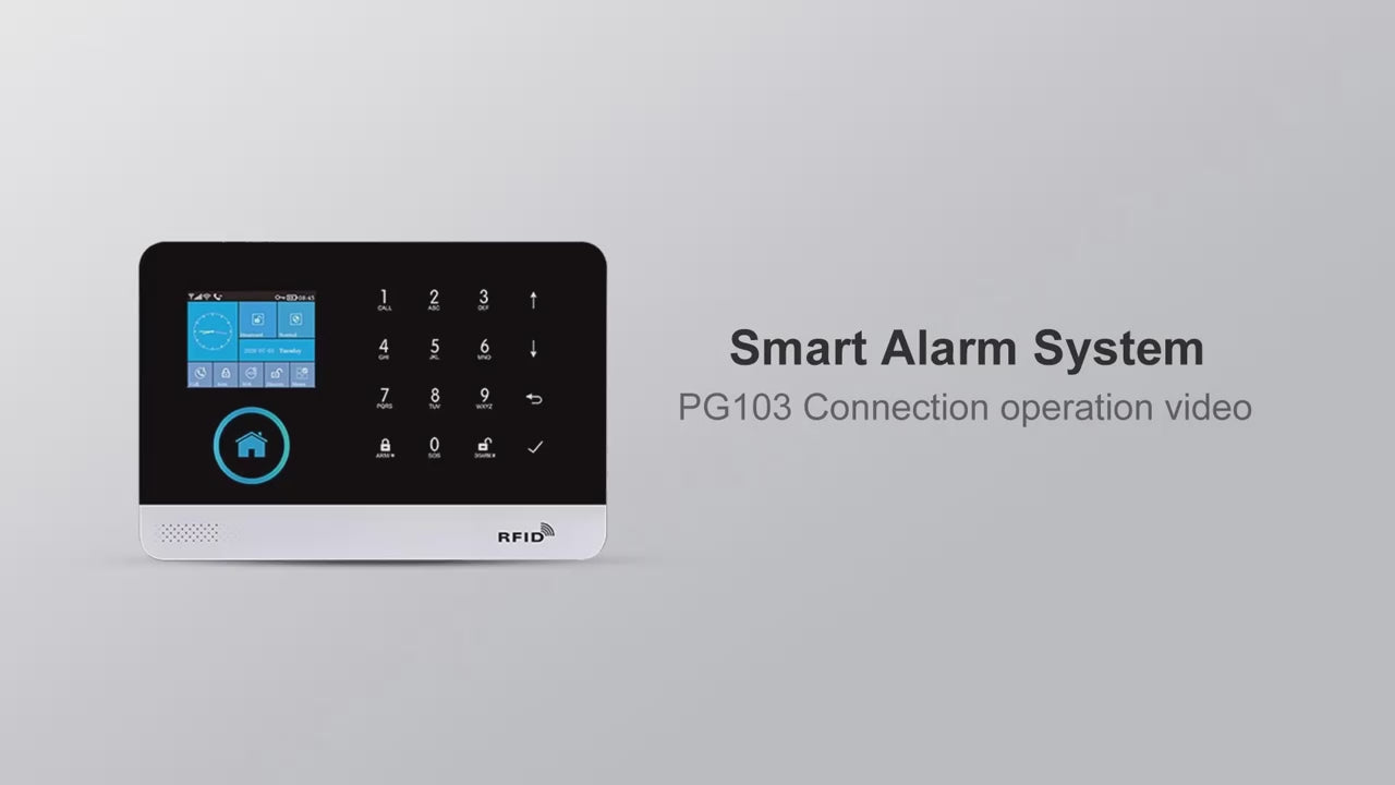 Smart Home Alarm System – WiFi + GSM, Motion Sensors, Tuya App, Alexa Compatible